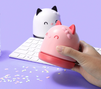 Mini cute cat desk vacuum cleaner