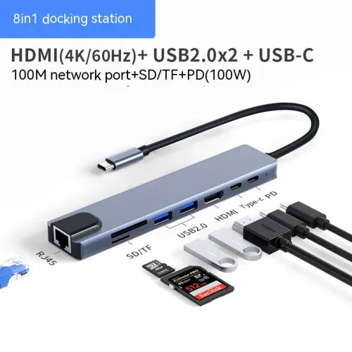 8-in-1 USB-C Hub Desk Dock