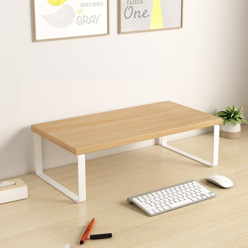 Wood Grain Monitor Riser with Storage Base