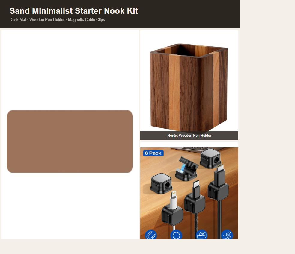 Sand Minimalist Starter Nook Kit